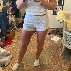 Lululemon White running shorts